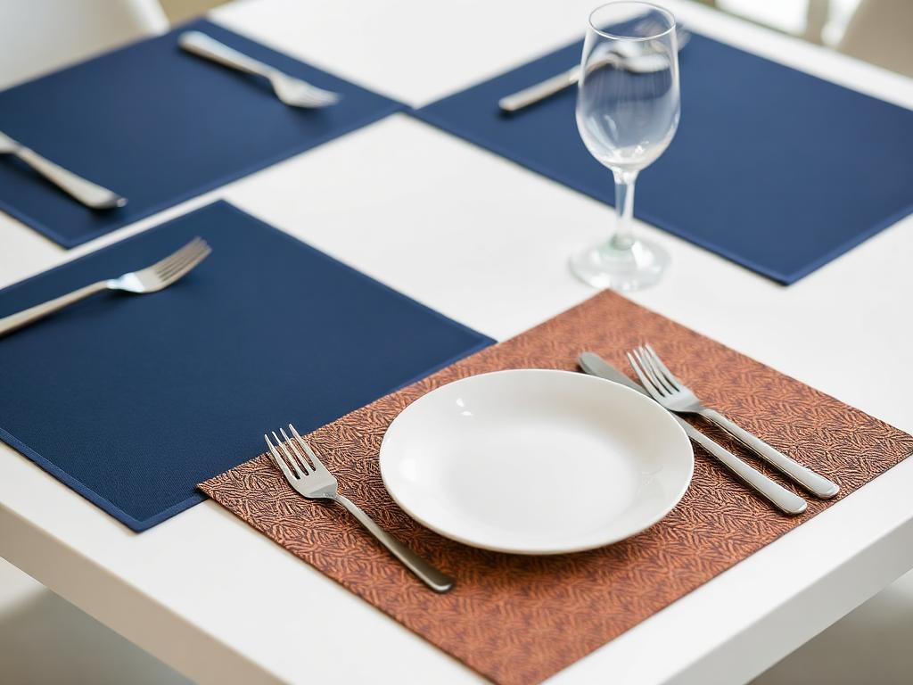 Placemats personalizados en mesa servida