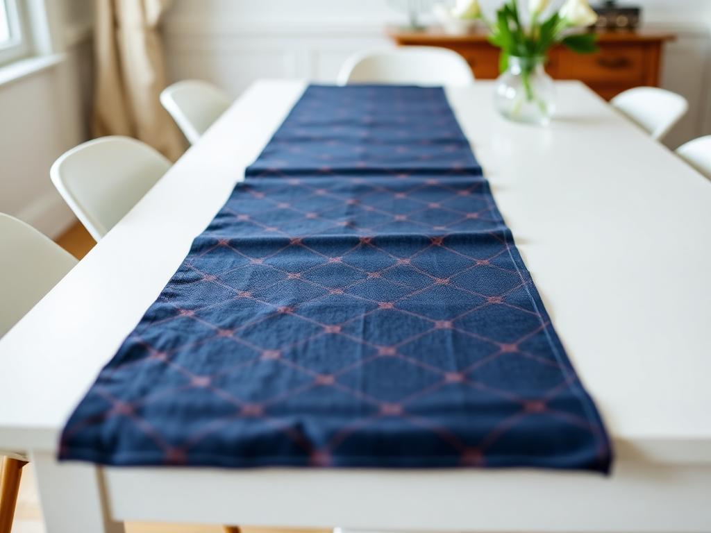 Table runner personalizado sobre mesa