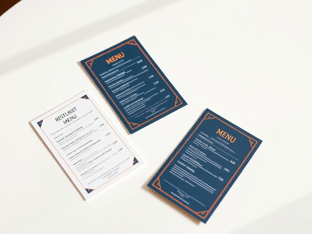 Menús impresos personalizados para restaurante
