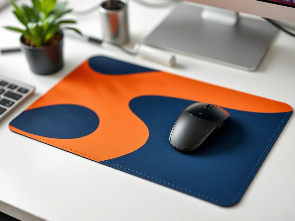 Mouse pad personalizado sobre escritorio