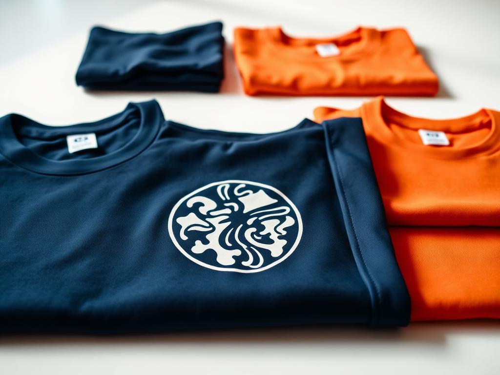 Camisetas personalizadas dobladas
